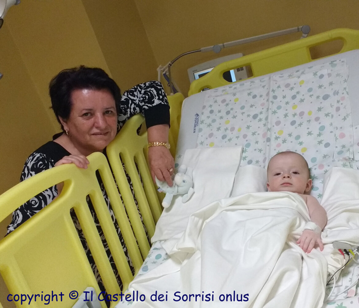 ... e la sistemazione in terapia intensiva pediatrica !!!