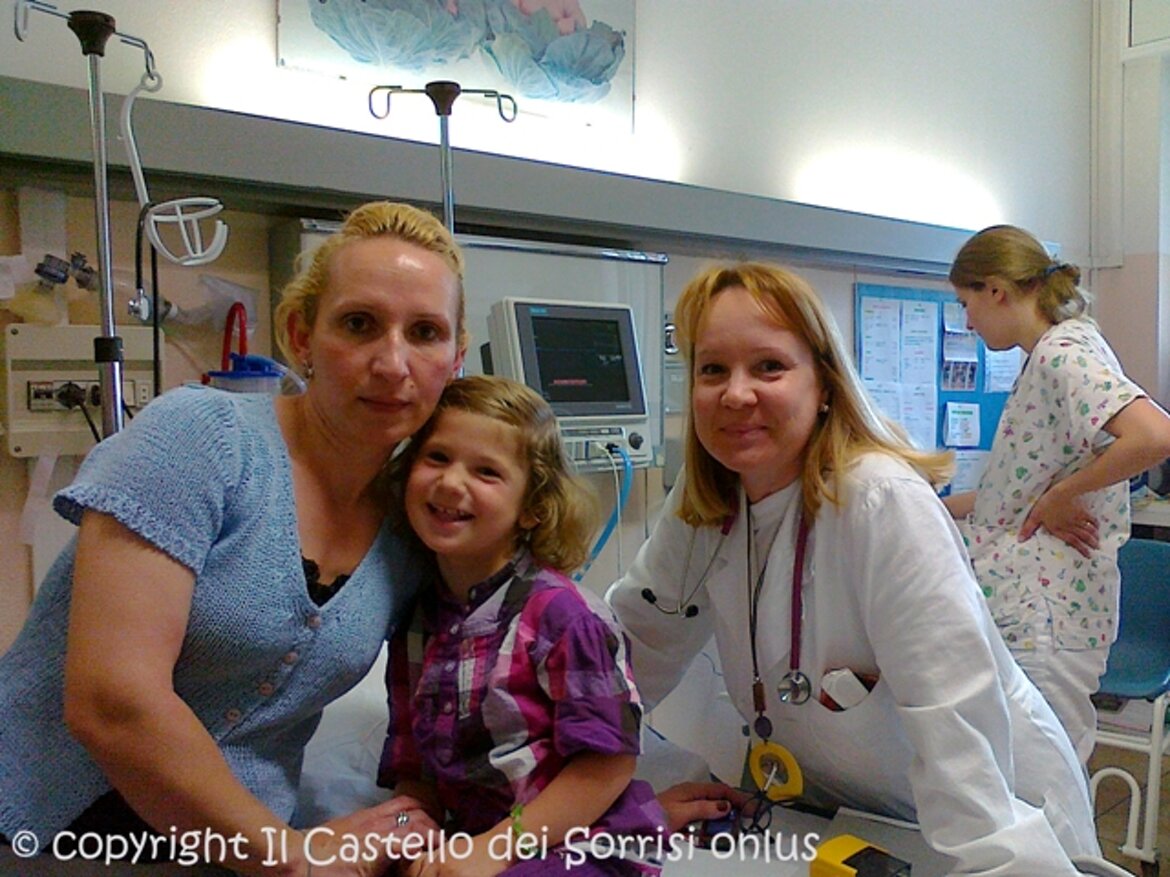 con la dott.ssa Maria il giorno del ricovero con la dott.ssa Maria il giorno del ricovero