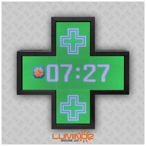 Croce luminosa LED per farmacia Croce luminosa LED RGB multicolore cm 65x65
