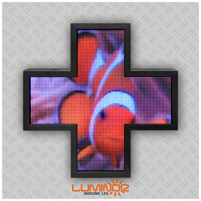 Croce luminosa LED per farmacia Croce luminosa LED RGB multicolore cm 65x65