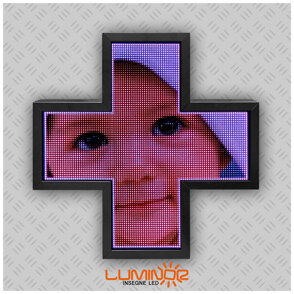 Croce luminosa LED per farmacia Croce luminosa LED RGB multicolore cm 65x65