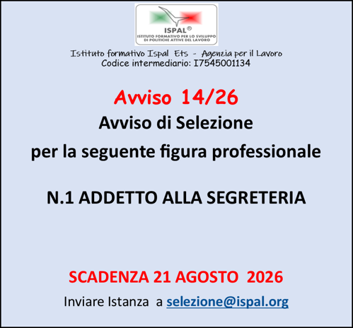 avviso14_ addetto alla segreteria 