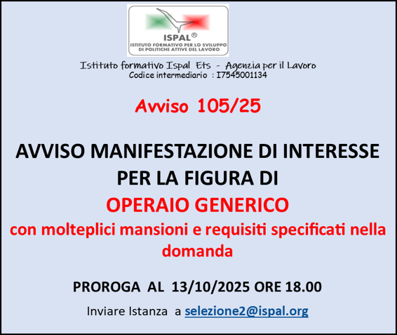 proroga avviso 105