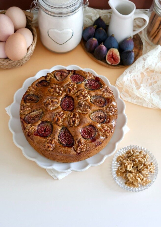 Torta fichi, noci e sciroppo d'acero