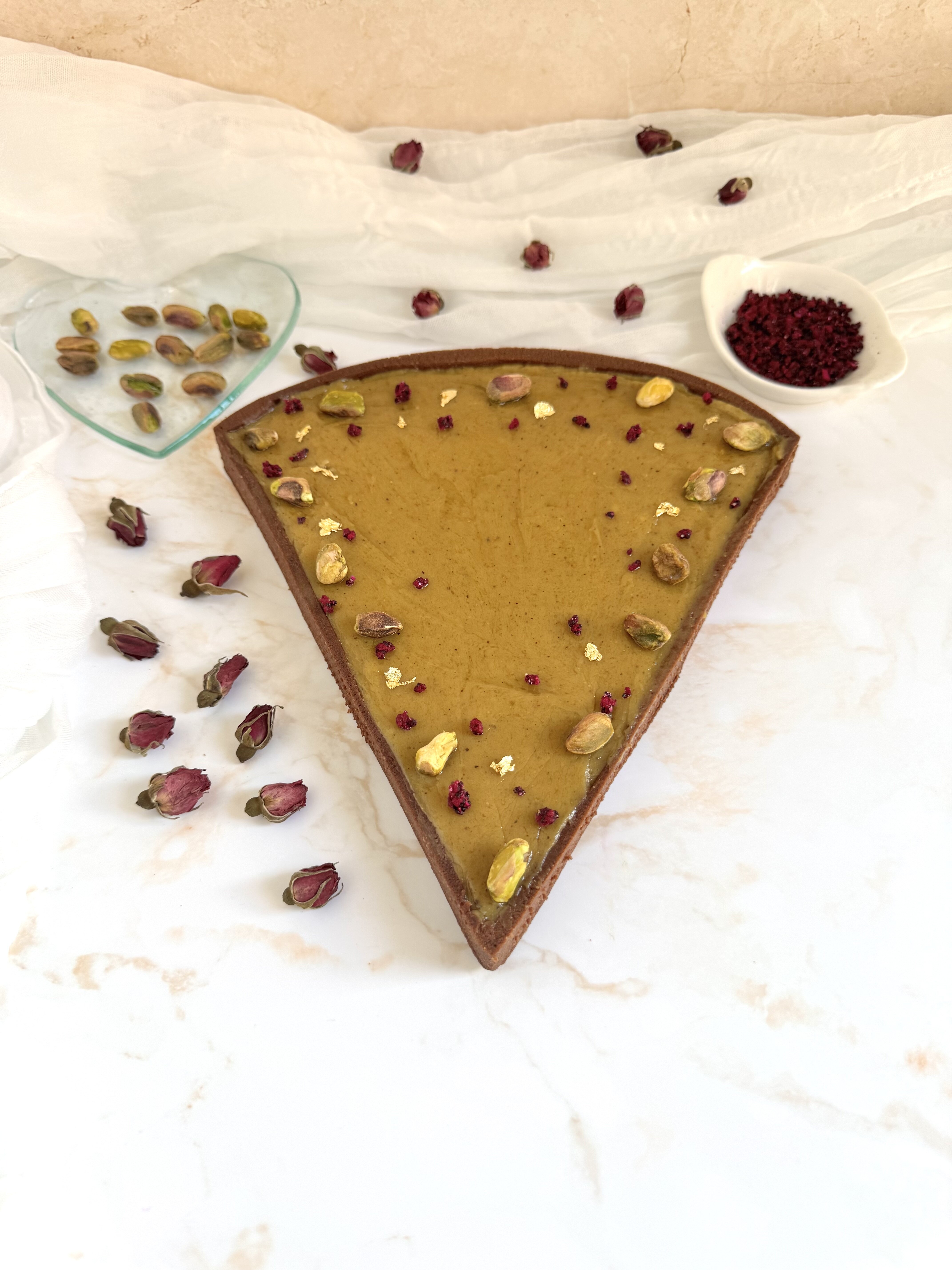 Crostata pistacchio e cioccolato