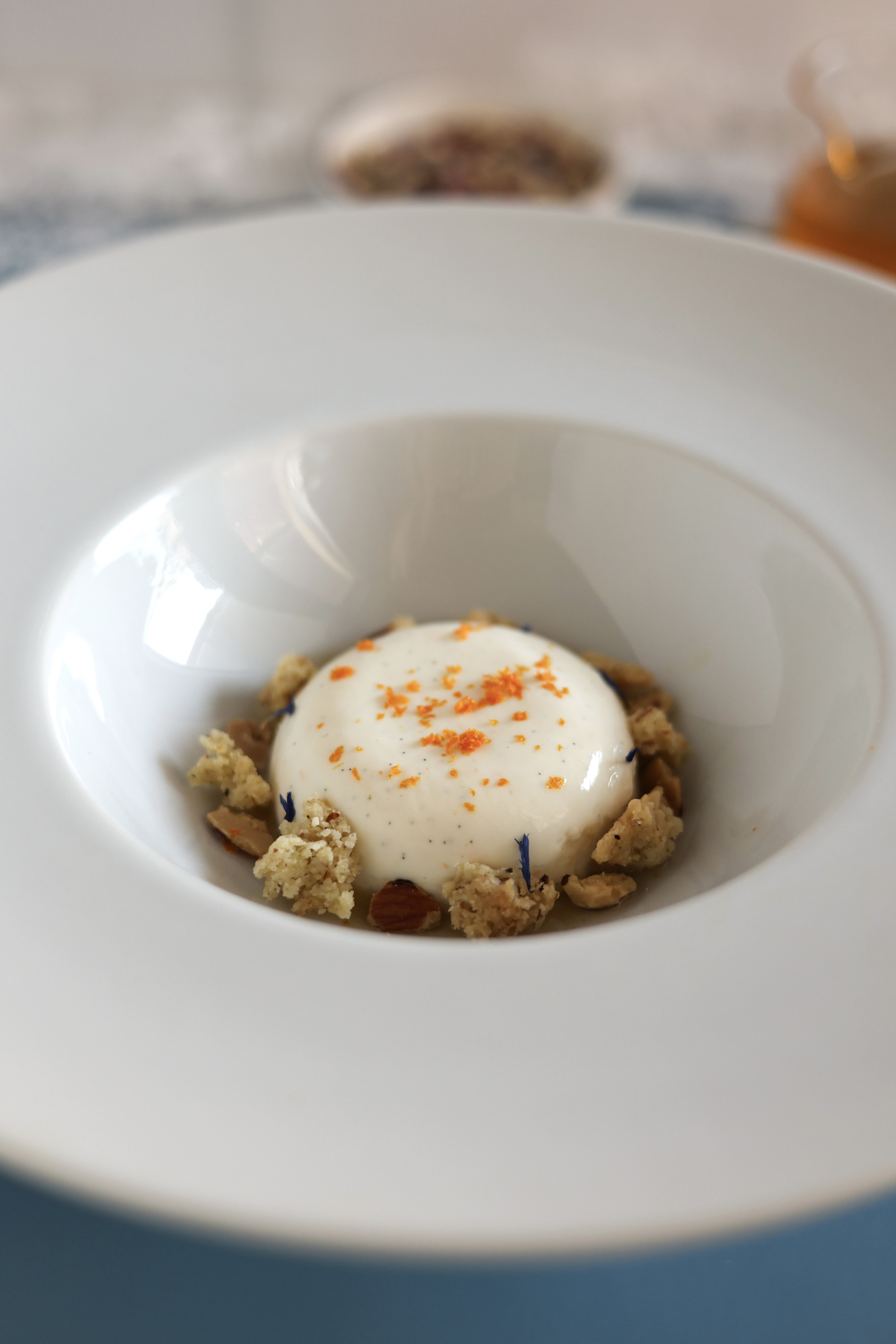 agrumi, ricotta, miele, mandorle