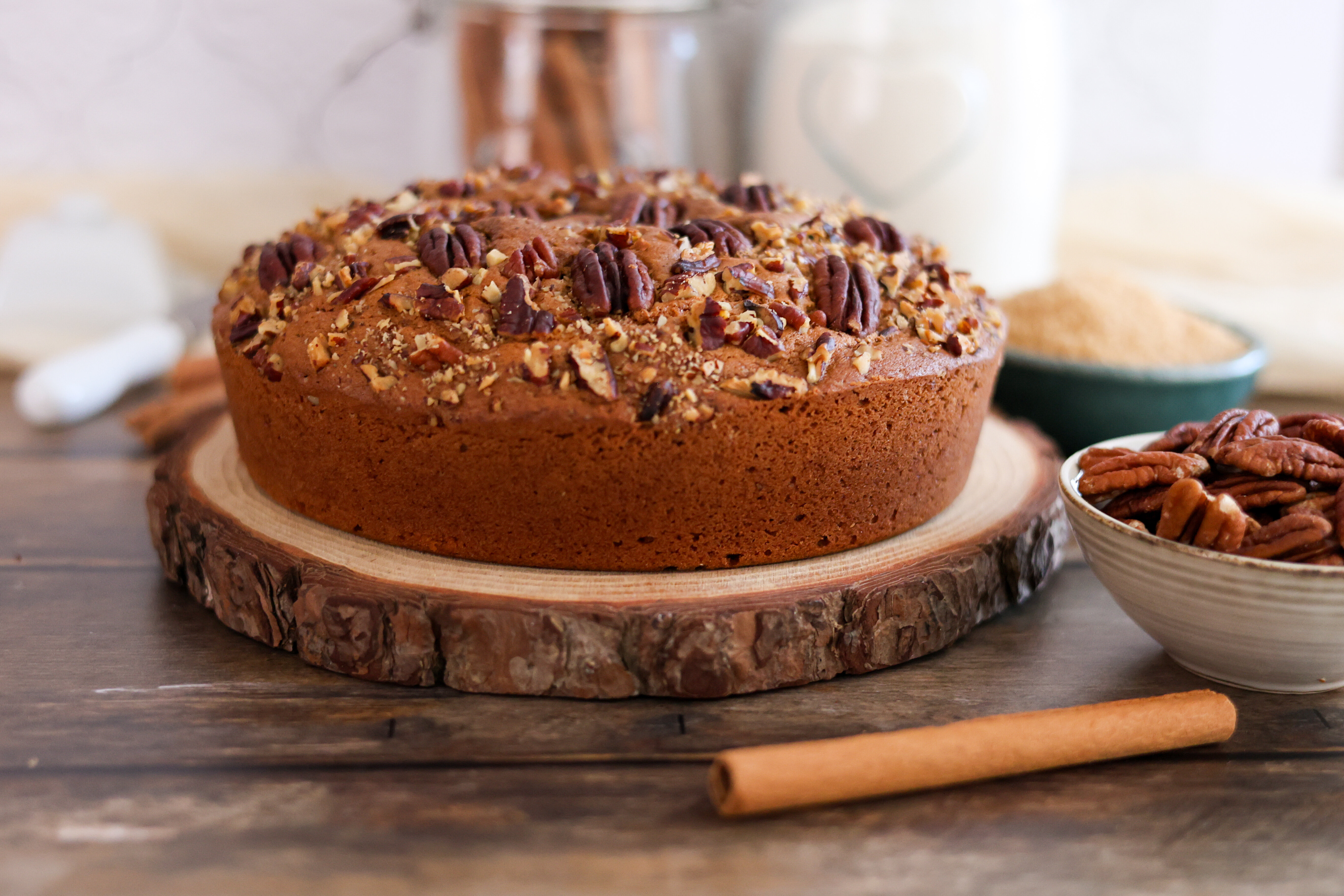Torta alla cannella e noci pecan