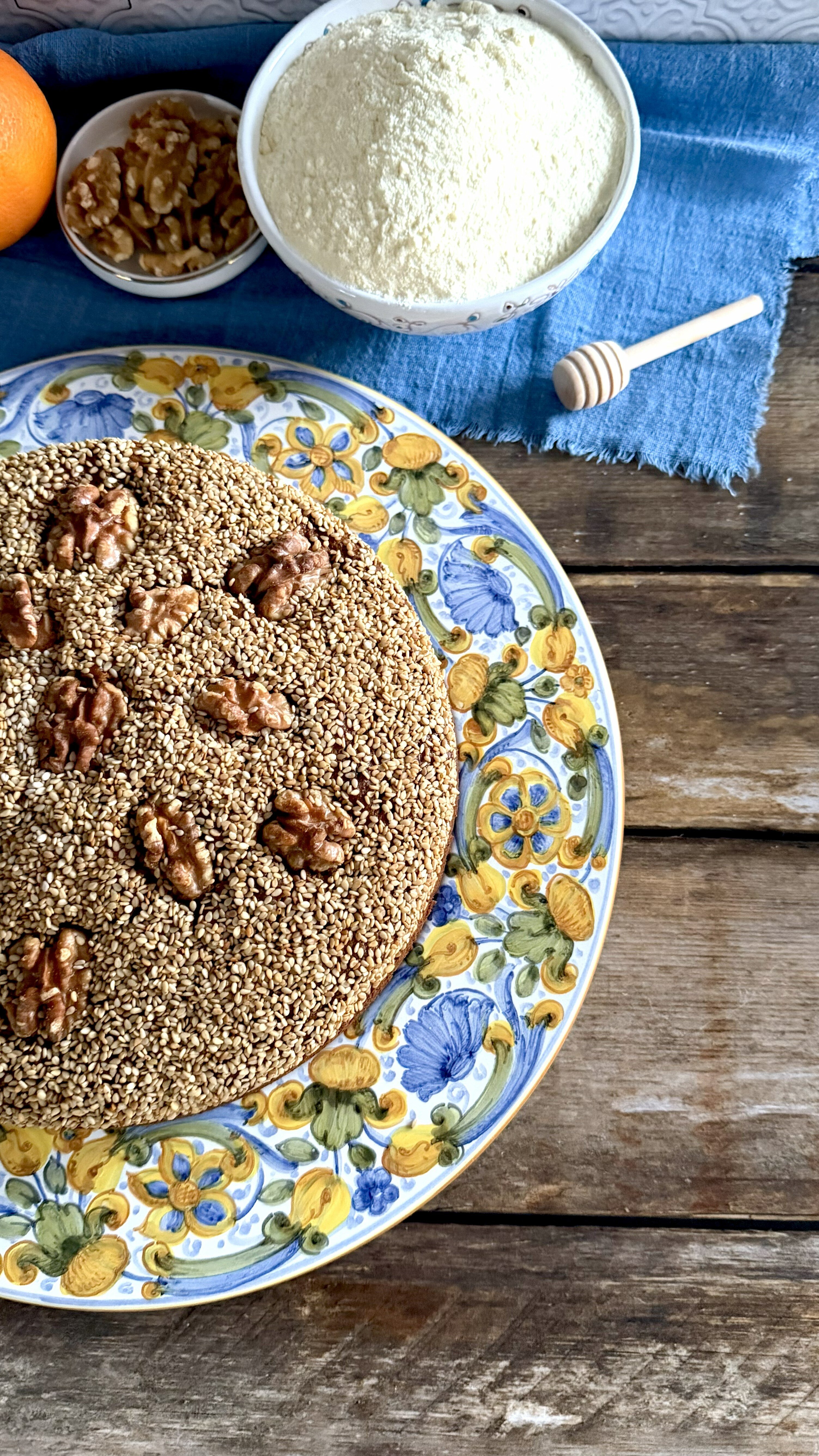 img_6692.jpeg torta al sesamo, torta all'arancia, torta alle noci