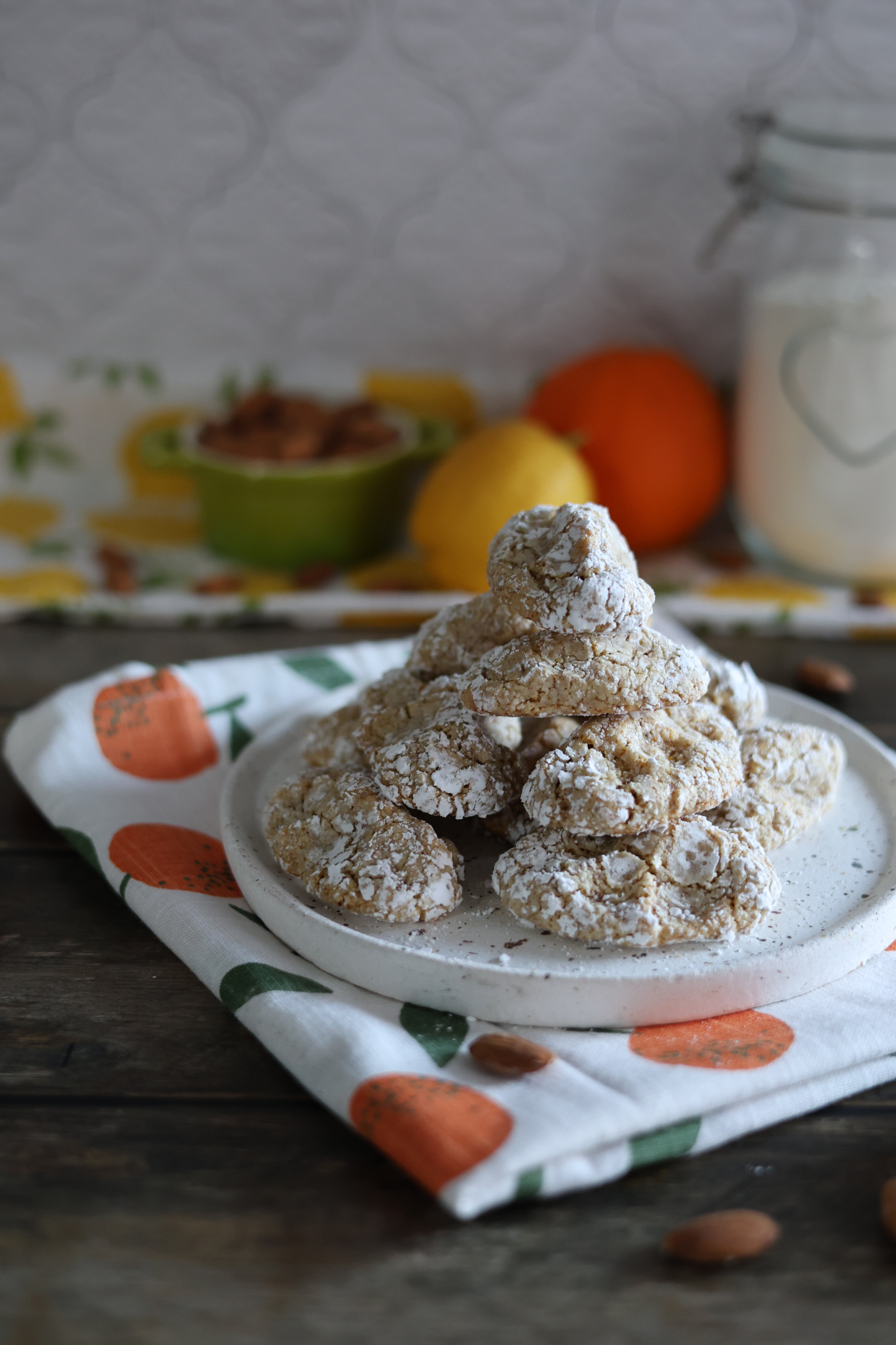 Biscotti morbidi mandorle e agrumi biscotti morbidi, biscotti alle mandorle, biscotti agli agrumi