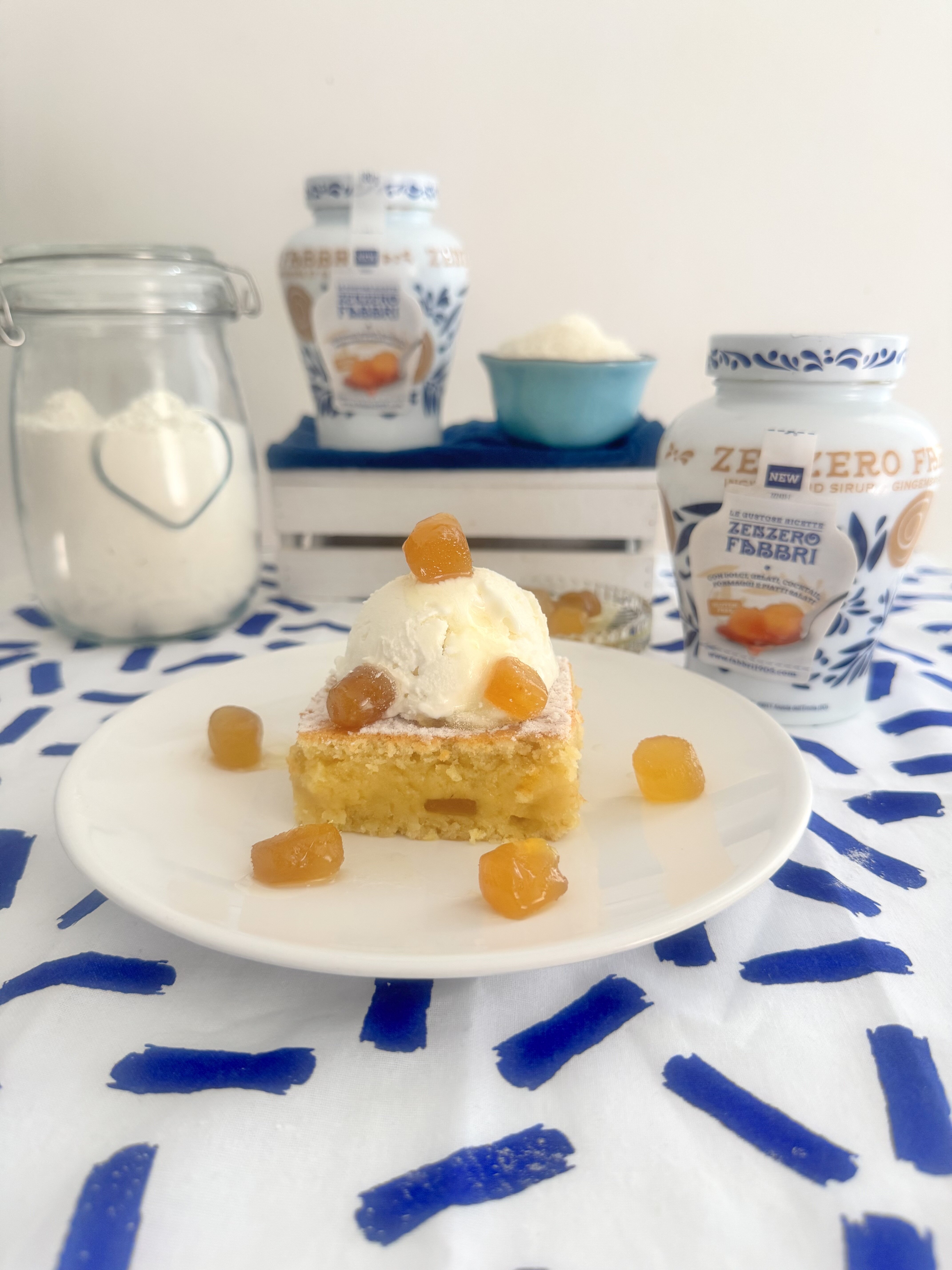 Blondies cocco e zenzero