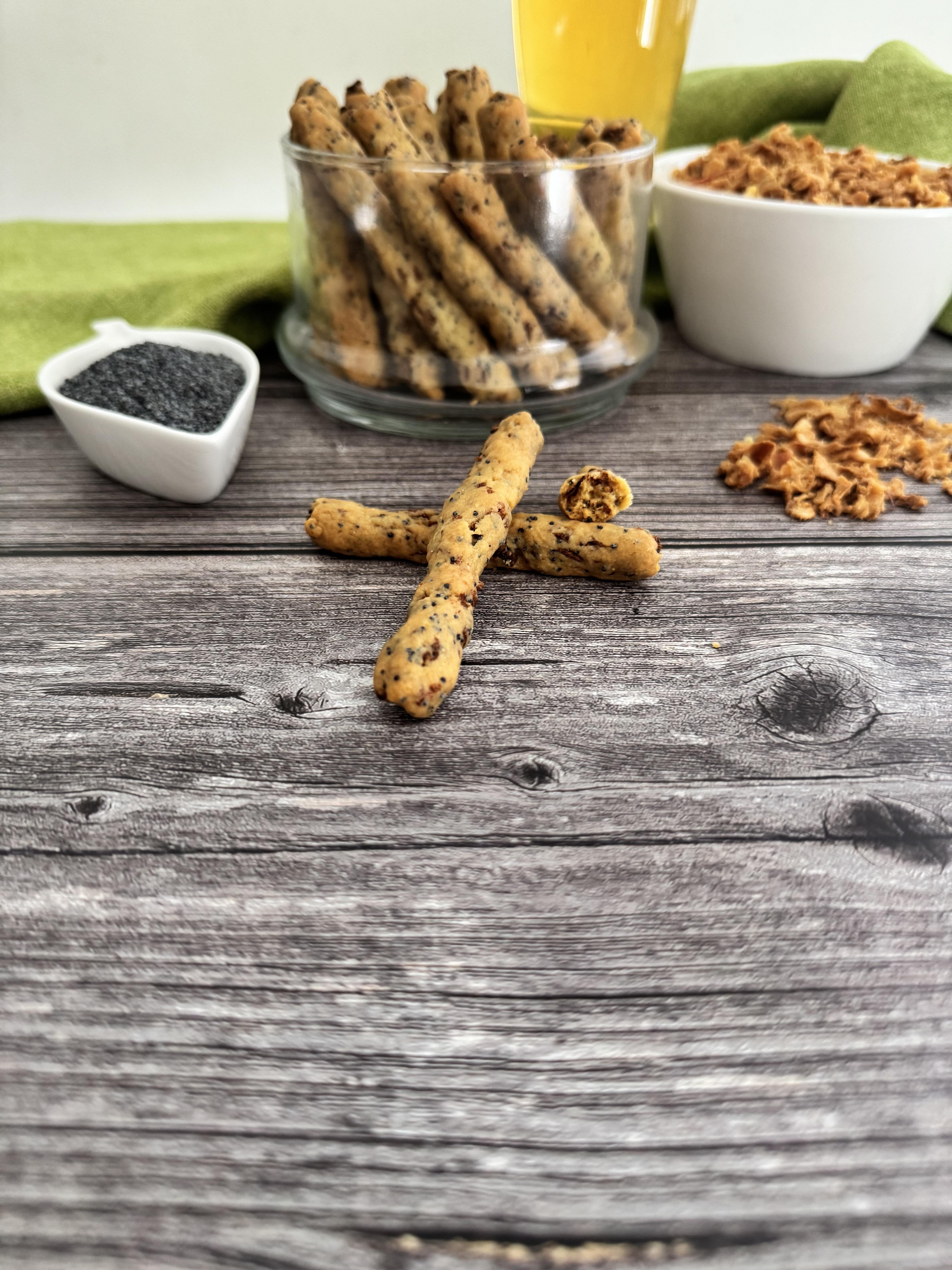 Stick alle cipolle e semi di papavero