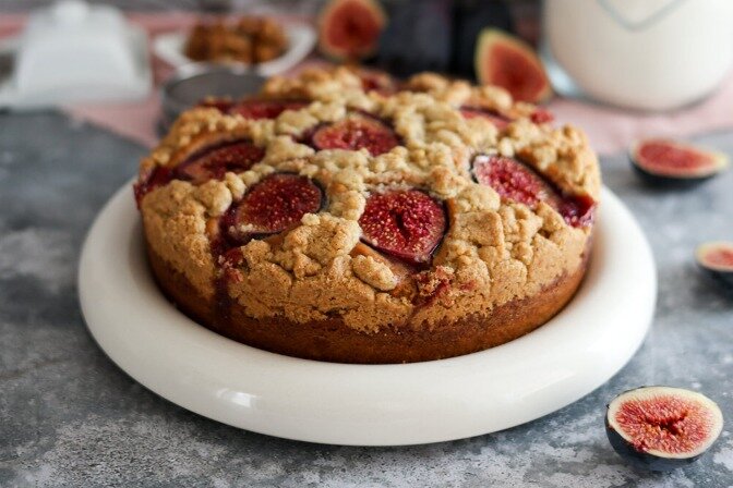 Torta ai fichi con crumble