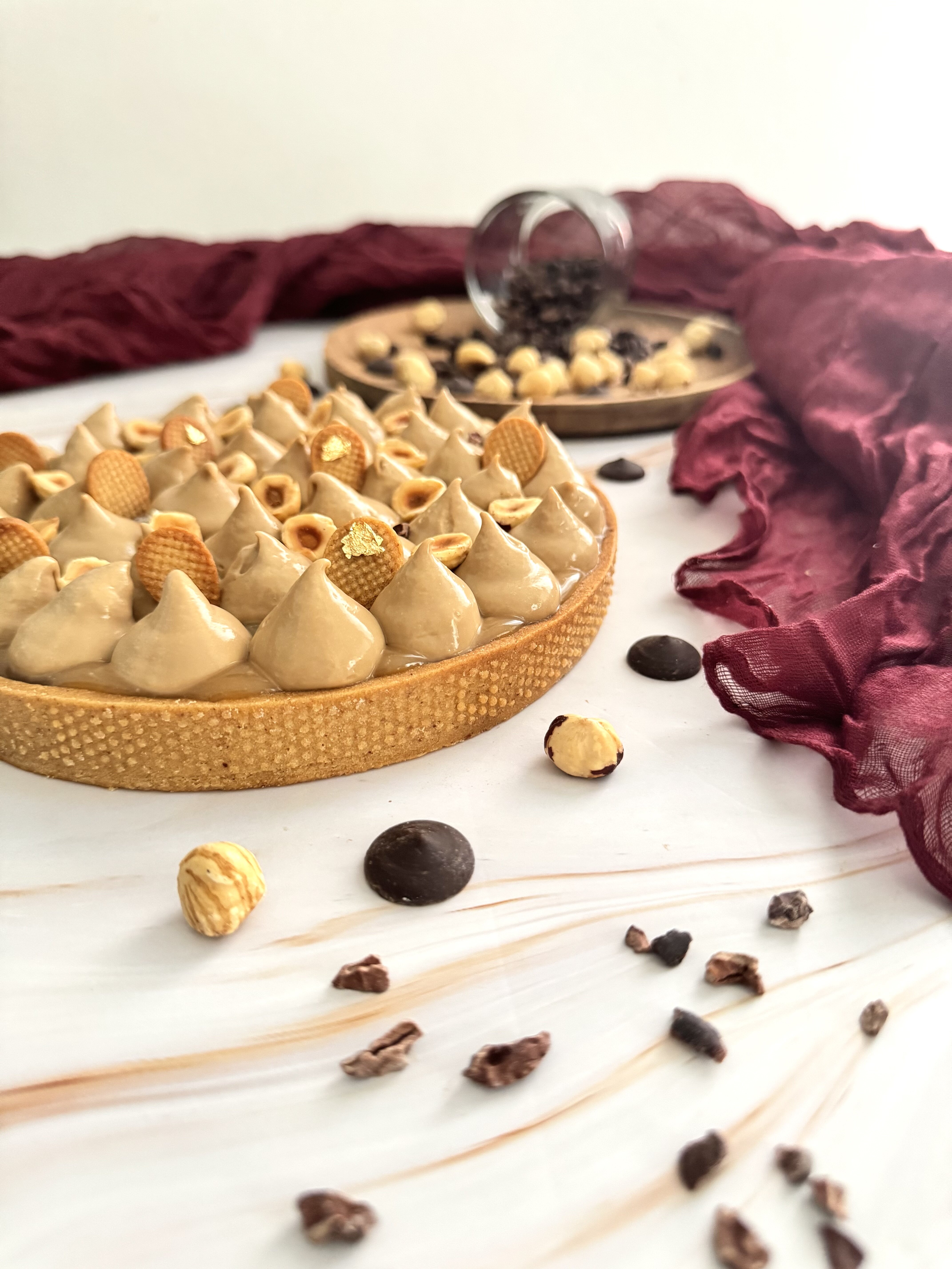 Crostata caffè, cioccolato e caramello