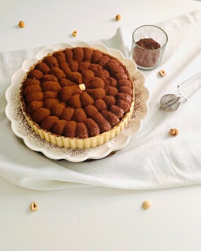 Crostata al doppio cioccolato e nocciola