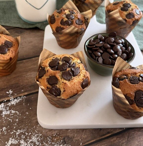 Muffin morbidissimi al cocco e cioccolato muffin sofficissimi, muffin morbidissimi, ricetta muffin, muffin fatti in casa
