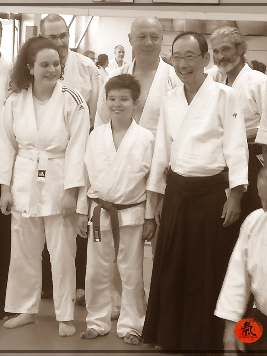 Agata e Gabriele con Sensei Nakano Agata e Gabriele con Sensei Nakano