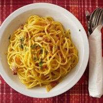 carbonara z odrobina pietruszki