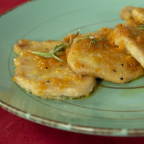 scaloppine wieprzowe z pomarancza i skorka pomaranczowa