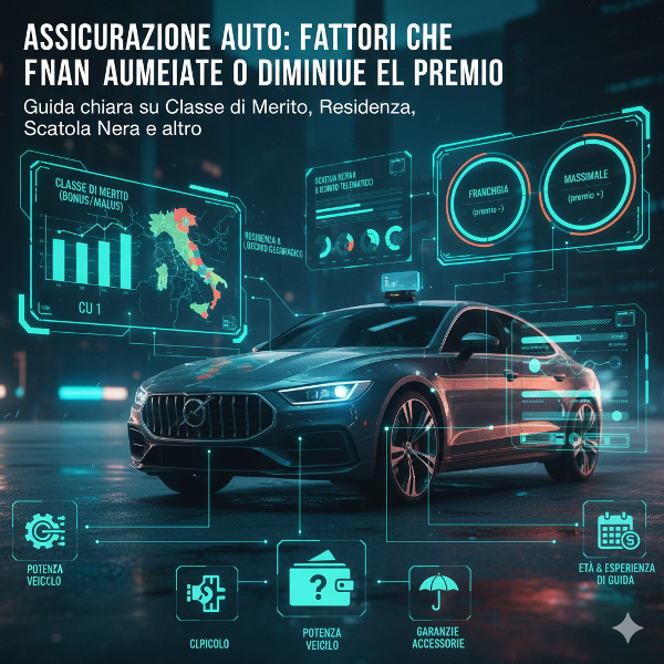 Assicurazione Auto: Fattori Chiave che Fanno Aumentare o Diminuire il Premio
