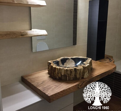 MOBILE BAGNO LACCATO E LEGNO MASSICCIO