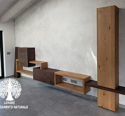 PARETE GIORNO PENSILE IN LEGNO SU MISURA aosta valle d'aosta PARETE GIORNO PENSILE IN LEGNO SU MISURA aosta valle d'aosta