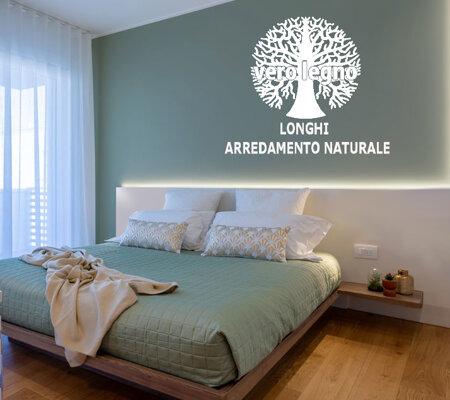 LETTO CONTENITORE SOSPESO IN LEGNO