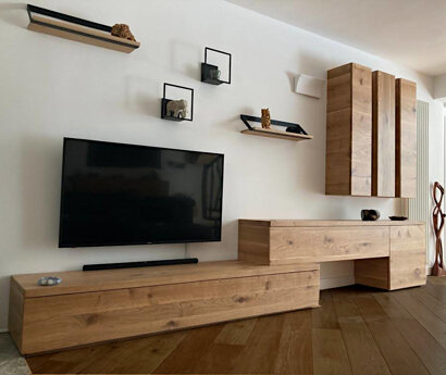 pareti giorno design in legno massello moderne