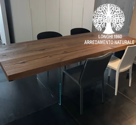 TAVOLO LEGNO AIR IN OFFERTA CON BASI IN VETRO TAVOLO LEGNO AIR IN OFFERTA CON BASI IN VETRO
