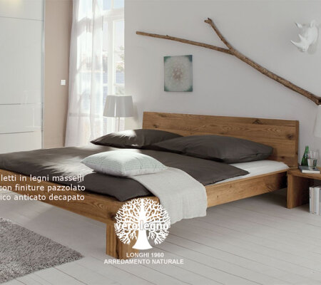 letto in legno massello su misura produzione italiana mobili in legno massello brianza