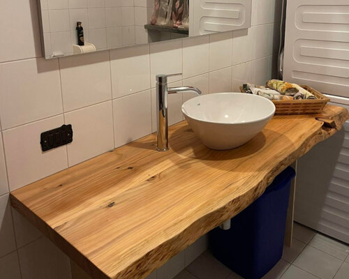 MESOLONI BAGNO MILANO IN LEGNO TRONCO ALBERO