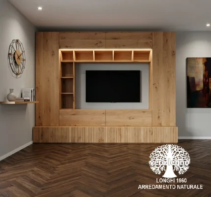 parete living lussuosa in legno stile moderno mediterraneo parete living lussuosa in legno stile moderno mediterraneo