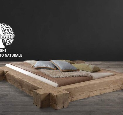 LETTO IN TRAVI DI LEGNO 30X30