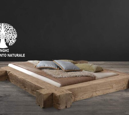 LETTO IN TRAVI DI LEGNO 30X30