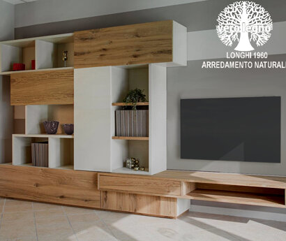 PARETE GIORNO SU MISURA CON ROVERE MASSELLO