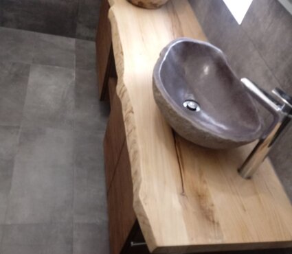 MENSOLONEIN LEGNO MASSICCIO ACIDATO EFFETTO TRONCO