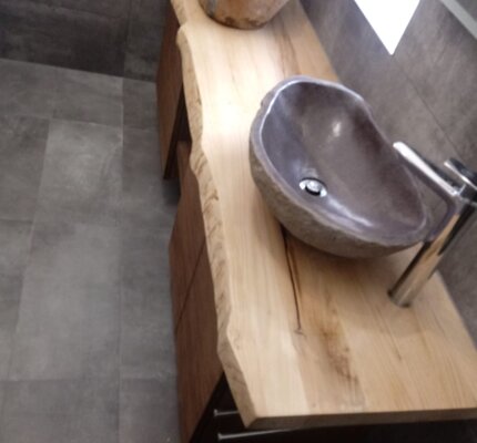 MENSOLONEIN LEGNO MASSICCIO ACIDATO EFFETTO TRONCO