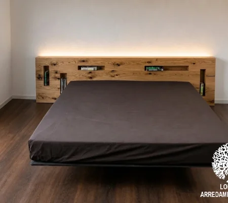 testiera letto in legno massello con vani a giorno testiera letto in legno massello con vani a giorno