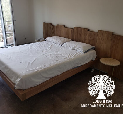 LETTO CONTENITORE SOSPESO IN LEGNO MASSELLO LETTI CONTENITORI EFFETTO SOSPESO IN LEGNO ECOLOGICO MASSELLO