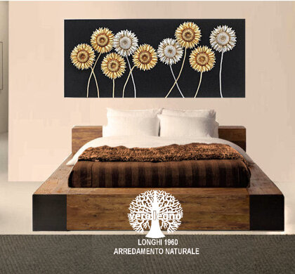 LETTO CONTENITORE IN LEGNO ANTICATO