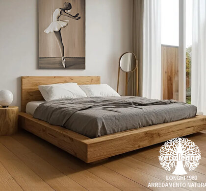 letto contenitore legno massello forti spessori