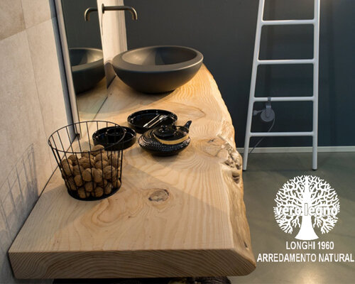 MENSOLONE BAGNO PORTA LAVABO LEGNO SU MISURA