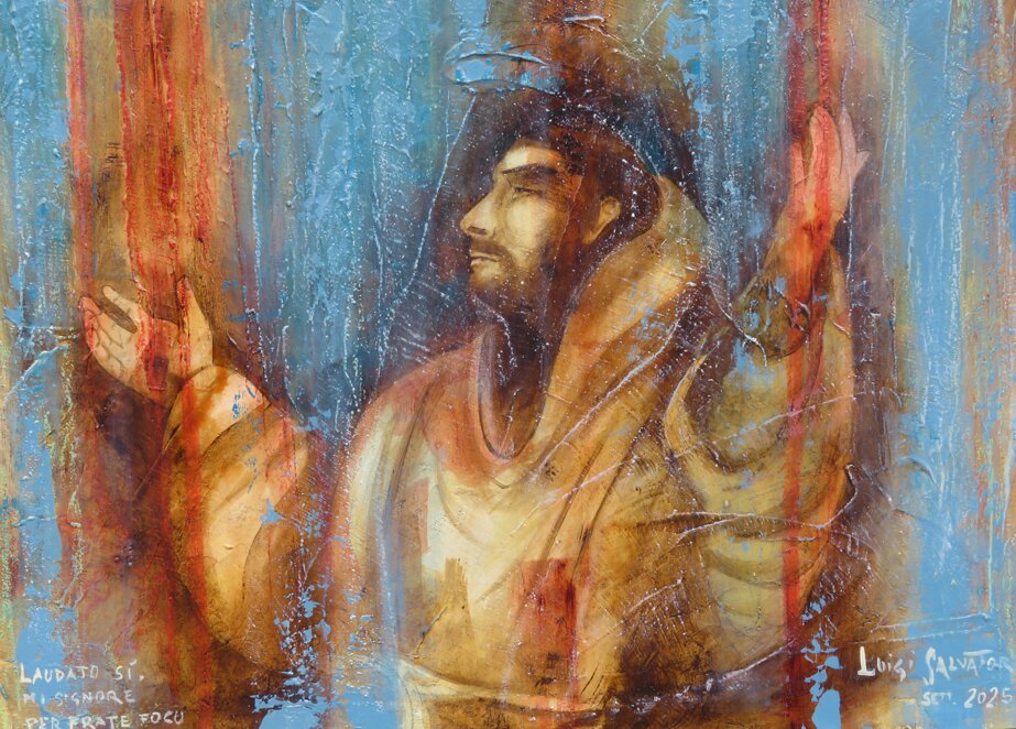 2025.1453_s.francesco riceve le stimmate,laudato sì mi signore per frate focu, ottobre 2025, 60x80.jpeg