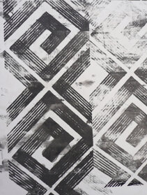 PICTA_3 Itineraria - SIMBOLI 201670 x 90 cmpittura serigrafica su carta Fabriano