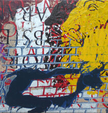 COWMAN_Itineraria picta II 202030 x 30 cmpittura serigrafica su legnoUNICUM(Collezione privata)