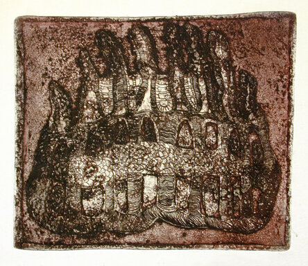 Metafora della mano C Castello acquaforte, acquatinta 18x15cm 1987