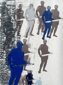 PICTA_28 Itineraria DIO delle Coastruzioni 201675 x 100 cmpittura serigrafica su carta Fabriano UNICUM (pezzo unico)