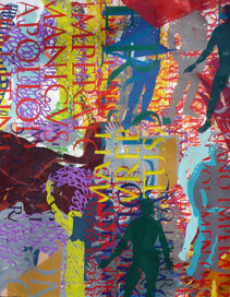 PICTA_15 201665 x 85 cmpittura serigrafica in 20 colori su carta Fabriano UNICUM(Collezione privata)