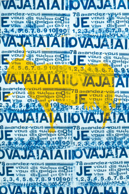 MUCCA OVAJAIAIA... 1991 70x100cm serigrafia su carta pezzo unico UNICUM (Collezione privata)