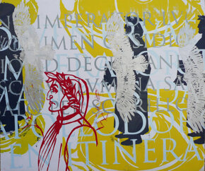 DANTE Itineraria Picta 2017 pittura serigrafica in 6 colori su carta Fabriano UNICUM