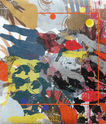 PICTA_c Itineraria 201990 x 104 cmpittura serigrafica in 21 colori su carta Fabriano UNICUM pezzo unico
